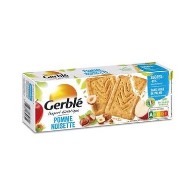 Gerblé Teneur Réduite 16 Biscuits Pomme Noisettes -61% de sucres en moins, 230g