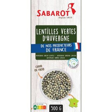 Sabarot Lentilles vertes d'Auvergne, 500g