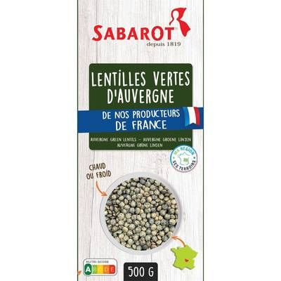 Sabarot Lentilles vertes d'Auvergne, 500g