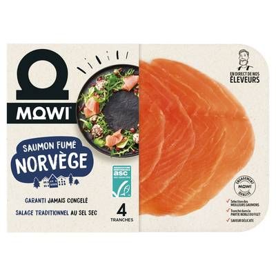 Mowi Saumon Fumé de Norvège, 4 tranches - 130g