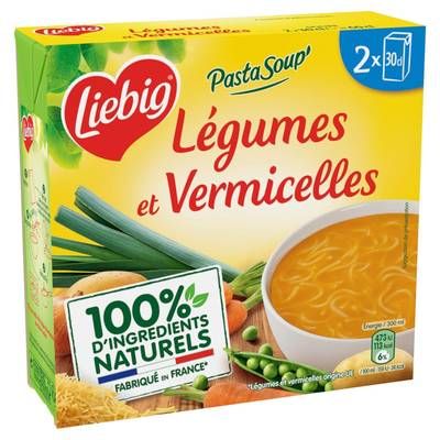 Liebig Soupe Légumes et Vermicelles, 2x30cl