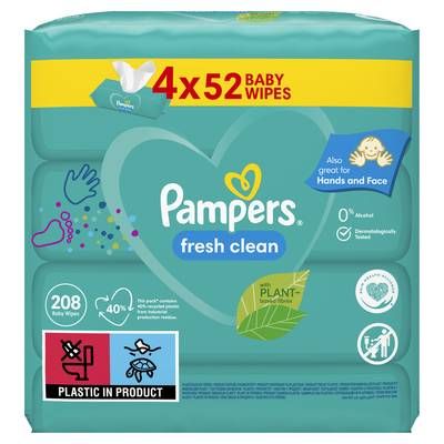 Pampers Lingettes Baby Fresh, 256 (4x64) lingettes