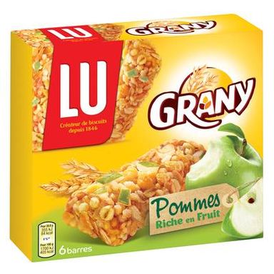 Grany Barres Céréales Pommes, 6 barres
