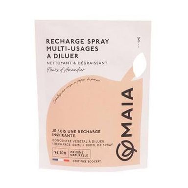 Maïa Spray multi-usage écologique Fleur d'amandier recharge, 100ml