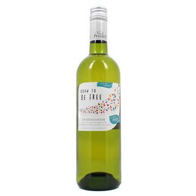 Born to be free Vin Blanc sec sans alcool, 75cl