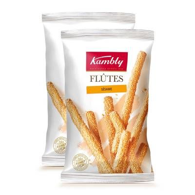 Kambly Flûtes Sésame, Lot de 2x125g