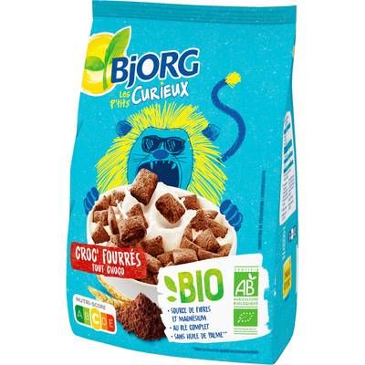 Bjorg - Les Petits Curieux Céréales Croc' kid Chocolat Noisettes Bio, 350g