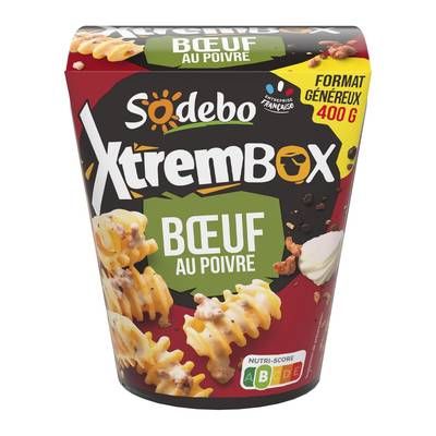 Sodebo Xtrem Box Radiatori Boeuf au Poivre, 400g