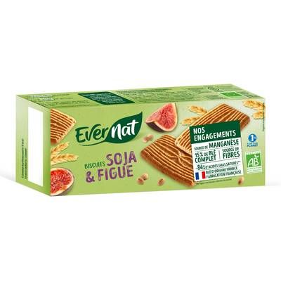 Evernat Biscuits Soja Figue Bio, 130g