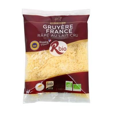 R Bio Gruyère France râpé Bio, 150g