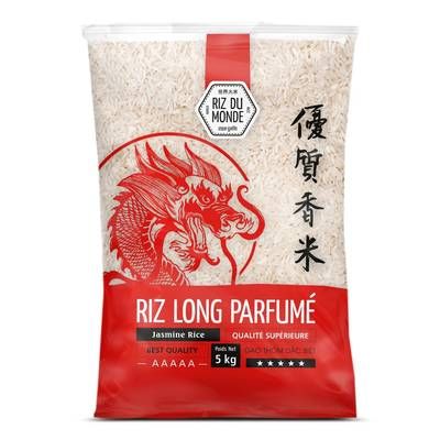 Riz Du Monde Riz long parfumé qualité supérieure du Cambodge, 5kg