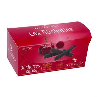 Les Chevaliers d'Argouges Bûchettes à la cerise et au chocolat noir, 150g