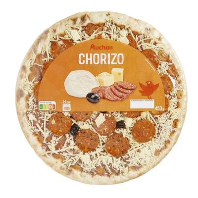 Auchan Pizza au Chorizo, 450g
