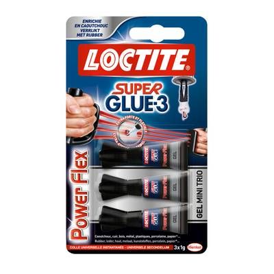 Loctite Colle superglue 3 mini trio gel power, 3x1g