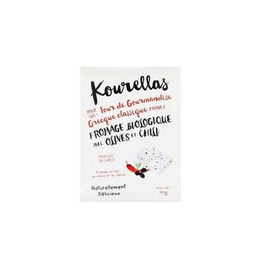 Kourellas Fromage Grec Olive et Chili, Bio, 150g