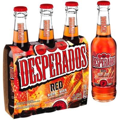 Desperados Red Bière aromatisée à la Cachaça 5.9°, 3x33cl