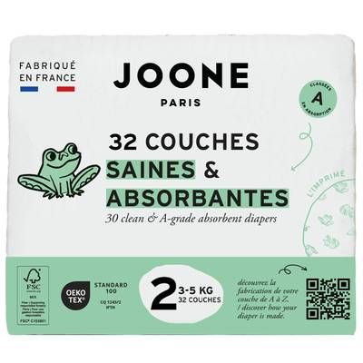 Joone Couches Bébé T2 3-5kg, 32 couches