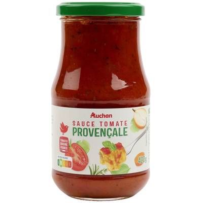 Auchan Sauce tomate provençale origine France en bocal, 420g