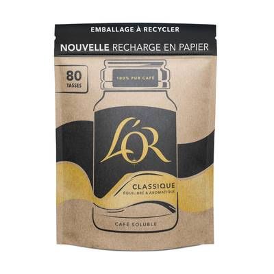 L'or Café soluble en eco recharge, 150g