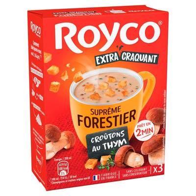 Royco Suprême Forestier et Croutons au Thym - 3 Sachets, 65g