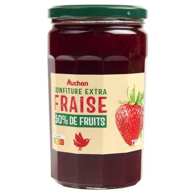 Auchan Confiture extra de fraise, 730g