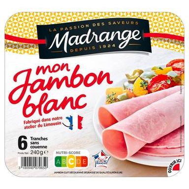Madrange Mon Jambon Blanc, 6 tranches - 240g