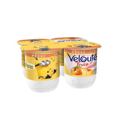 Velouté Fruix Yaourts Brassés Pêche, 4x125g