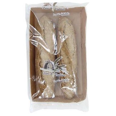 Pains et Tradition Demi Baguettes Multicéréales Précuites, 2x150g