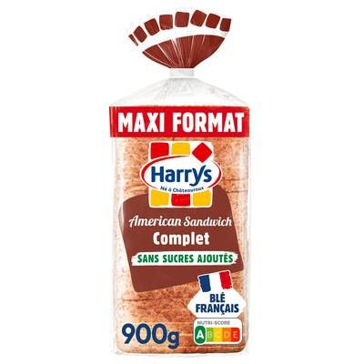 Harrys Pain de Mie American Sandwich Complet, 21 tranches - 900g