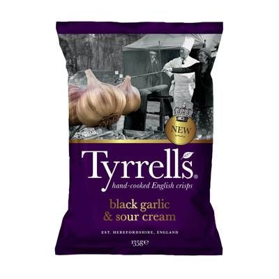 Tyrrell's Chips Ail Noire et Crème, 135g