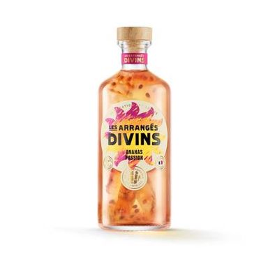 Les Arrangés Divins Rhum arrangé passion ananas 25°, 70cl
