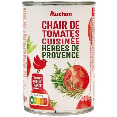 Auchan Chair de tomates cuisinée aux herbes de Provence, 400g