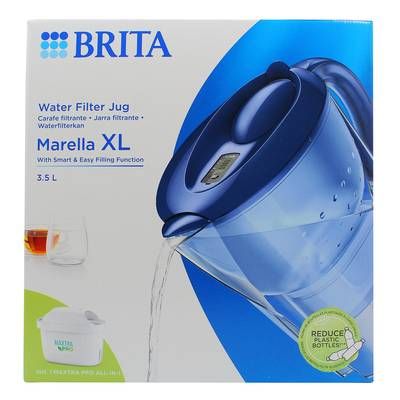 BRITA Carafe Filtrante Marella XL Bleu, 3,5L