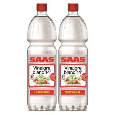 Melfor Vinaigre d'alcool 14° - SAAS, Lot de 2x1L
