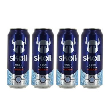 Tuborg Skoll Bière aromatisée à la vodka et aux agrumes, Lot de 4x50cl