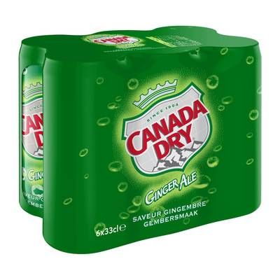Canada-Dry Boisson aux extraits de gingembre, 6x33cl