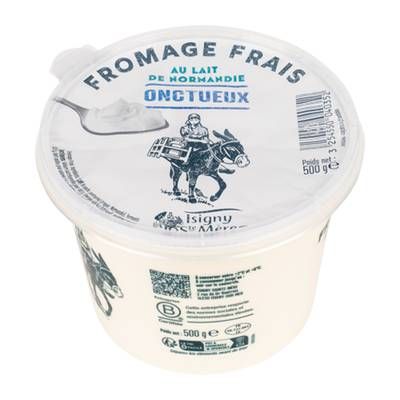 Isigny Ste mère Fromage Blanc lissé 40%MG- Lait de vache pasteurisé, 500g