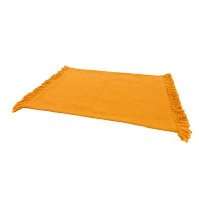Point virgule Set de table en coton 100% recyclé ocre, 45 x 35 cm