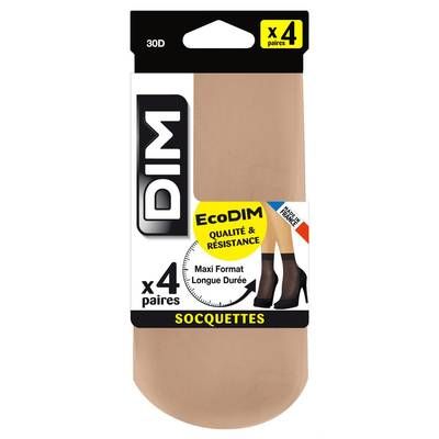 Dim 4 Paires de socquettes Maxi résistance Capri, Taille 35/41