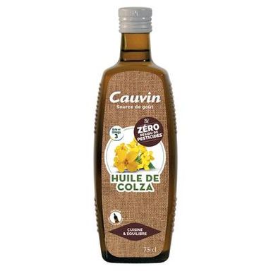 Cauvin Huile de Colza Zéro Résidus de Pesticides, 75cl