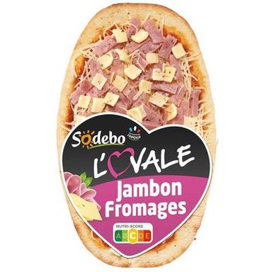 Sodebo Pizza l'Ovale Jambon Fromage, 200g