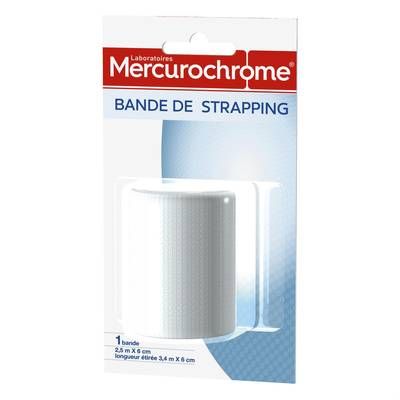 Mercurochrome Bandes de strapping, 2,5 m x 6 cm