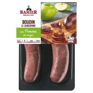 Bahier Boudin Noir aux Pommes, 2x125g