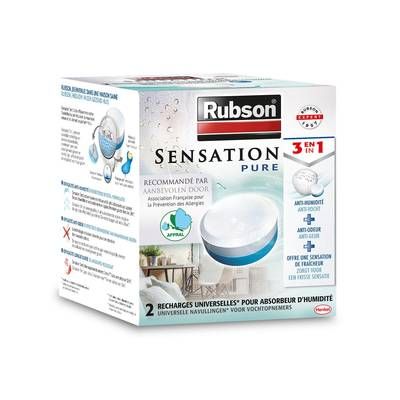 Rubson 2 recharges pour absorbeur d'humidité Sensation 12 m²
