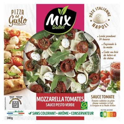 Mix Buffet Pizza Del Gusto Mozzarela Tomate et Sauce Pesto Verde, 380g