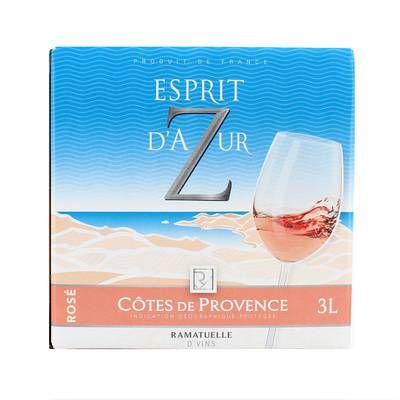 Côtes de Provence rosé AOP Esprit d'aZur 12.5°, Bag in box 3L
