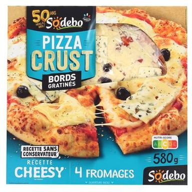 Sodebo Pizza Crust 4 Fromages, 580g
