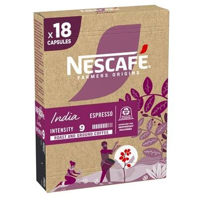Nescafé Farmers Origins  Café capsules Origine Inde, 18 capsules