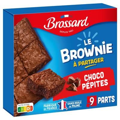 Brossard Mini-brownies pépites de chocolat x8, 240g