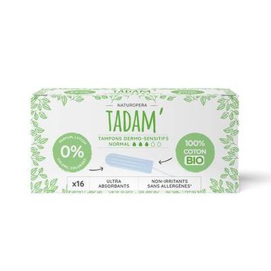 Tadam Tampon normal sans applicateur, 16 pièces